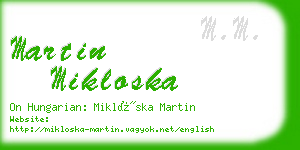 martin mikloska business card